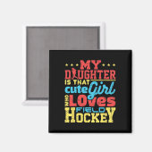 Field Hockey Mom Dad Parent  Magnet (Vorderseite/Rückseite)