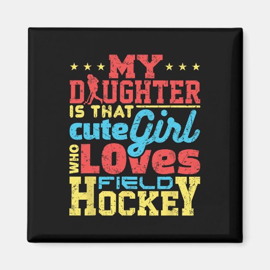 Field Hockey Mom Dad Parent  Magnet (Vorne)
