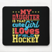 Field Hockey Mom Dad Parent  Mousepad (Vorne)