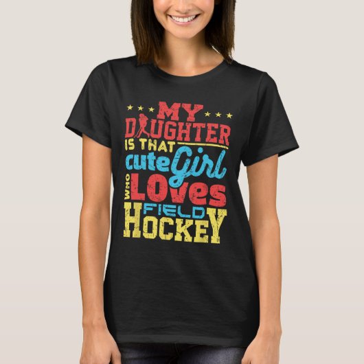 Field Hockey Mom Dad Parent  T-Shirt (Vorderseite)