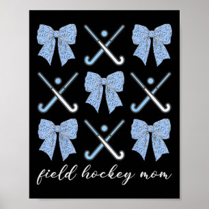 Field Hockey Mutter Coquette Bogen Süße Hockey Fan Poster