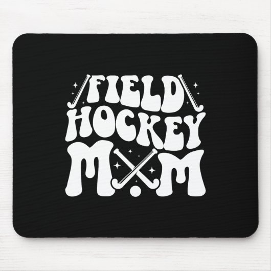 Field Hockey-Mutter Groovy-Mutter eines Field Hock Mousepad (Vorne)