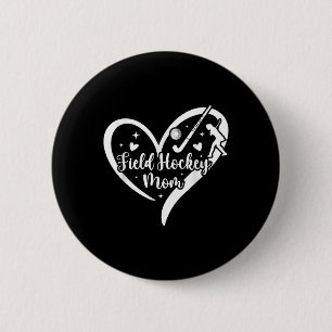 Field Hockey Mutter Herz Mutter eines Field Hockey Button