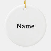 Field Hockey Ornament w/Name White (Hinten)