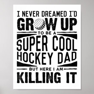 Field Hockey Papa-Shirt Hockey-Fan Vatertag Poster