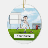 Field Hockey Player - Frauen Keramik Ornament (Links)