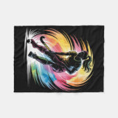 Field Hockey Player Girl Women Field Hockey Fleecedecke (Vorderseite (Horizontal))