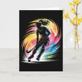 Field Hockey Player Girl Women Field Hockey  Karte (Gelbe Blume)