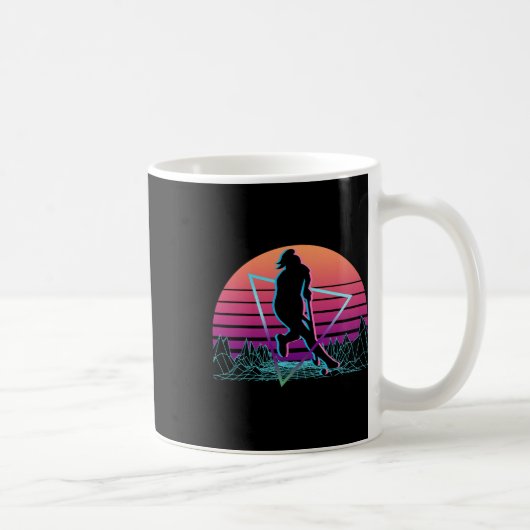Field Hockey Player Retro _1  Kaffeetasse (Rechts)