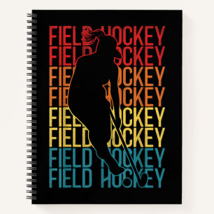 Field Hockey Retro Vintag Field Hockey Notizblock