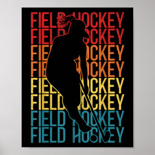 Field Hockey Retro Vintag Field Hockey Poster