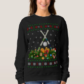 Field Hockey Sports Lover Xmas Ugly Field Hockey C Sweatshirt (Vorderseite)