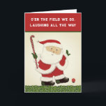 Field Hockey Sports Weihnachtskarten Feiertagskarte<br><div class="desc">Hockey-Hockey-Urlaubsplanung und lustige Linie.</div>