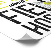 Field Hockey Warning May Spontaneously Start Talki Poster (Ecke)