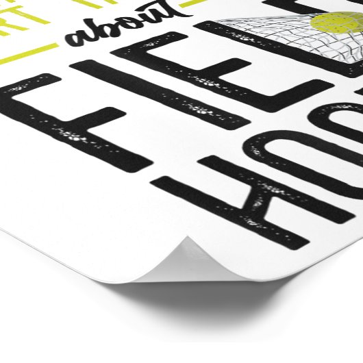 Field Hockey Warning May Spontaneously Start Talki Poster (Ecke)