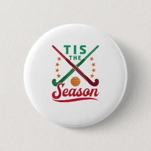 Field Hockey Weihnachten Die Zeit Ist Da Spieler U Button