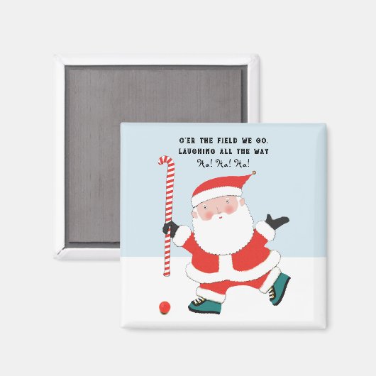 Field Hockey Weihnachtsfest-Kleine Geschenk Magnet (Vorderseite/Rückseite)