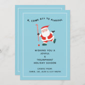 Field Hockey Weihnachtskarten (Vorne/Hinten)