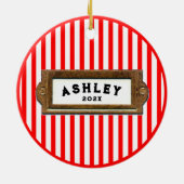 Field Hockey Weihnachtskollektiv Keramik Ornament (Hinten)