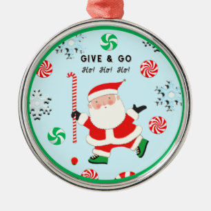 Field Hockey Weihnachtskollektiv Ornament Aus Metall