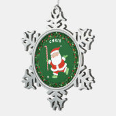 Field Hockey Weihnachtskollektiv Schneeflocken Zinn-Ornament (Rechts)