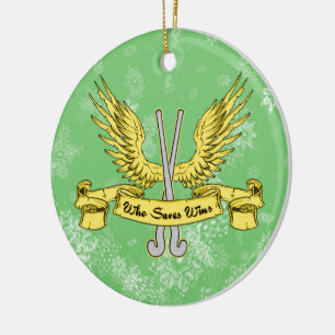 Field Hockey Weihnachtsschmuck, wer Rette gewinnt Keramik Ornament