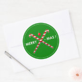 Field Hockey Weihnachtssticker Runder Aufkleber (Umschlag)