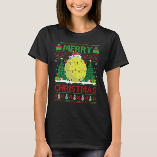 Field Hockey   Xmas Tree Santa Field Hockey Christ T-Shirt (Vorderseite)