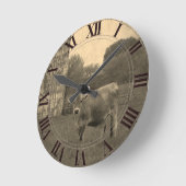 Field Jersey Cow Clockface Runde Wanduhr (Winkel)