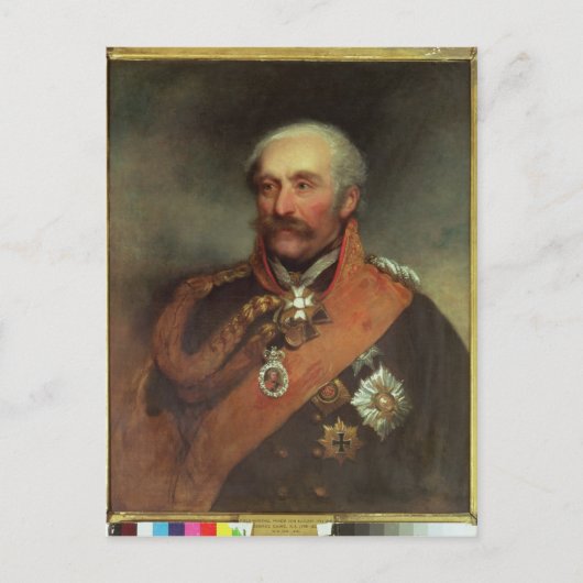 Field Marshal Prince Von Blucher c.1816 Postkarte (Vorderseite)