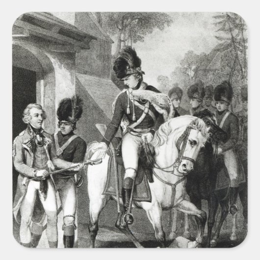 Field Marshall Earl Harcourt Quadratischer Aufkleber (Vorderseite)