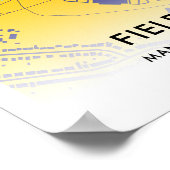 Field Mill Stadium Map - Zuhause von Mansfield Tow Poster (Ecke)