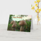 Field Mushrooms Happy Birthday Karte (Gelbe Blume)