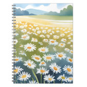 Field of Daisies | Flower Meadow Floral Painting  Notizblock (Vorderseite)