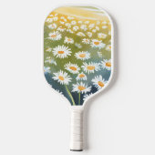 Field of Daisies | Flower Meadow Floral Painting Pickleball Schläger (Rückseite)