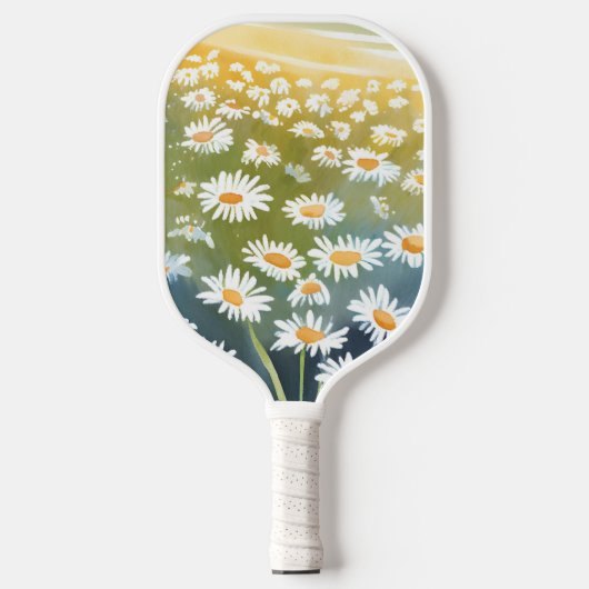 Field of Daisies | Flower Meadow Floral Painting Pickleball Schläger (Vorderseite)