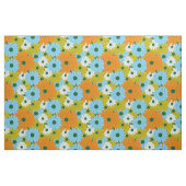 Field of Flowers Green Retro Print Stoff (Yard (91,4 cm))