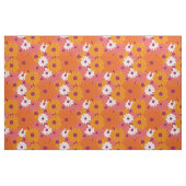 Field of Flowers Pink Retro Print Stoff (Yard (91,4 cm))