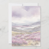 Field of Heather Watercolor Invitation Einladung (Rückseite)