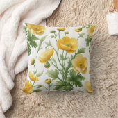 Field of yellow poppies Pillow Kissen (Decke)