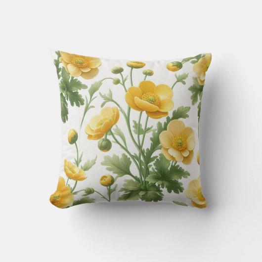 Field of yellow poppies Pillow Kissen (Vorderseite)
