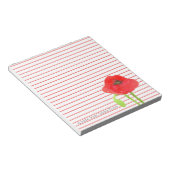 Field Poppy Blume Personalisiert Rot Linde Notizblock (angewinkelt)