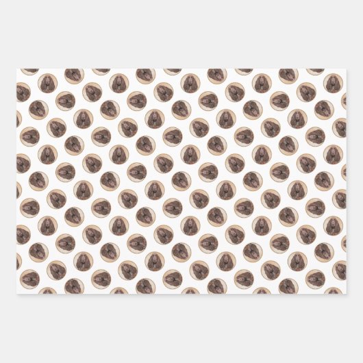 Field Spanel Malerei Roan Niedliche Original Dog A Geschenkpapier Set (Vorderseite 2)