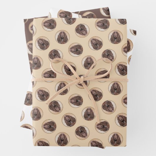 Field Spanel Malerei Roan Niedliche Original Dog A Geschenkpapier Set (Beispiel)