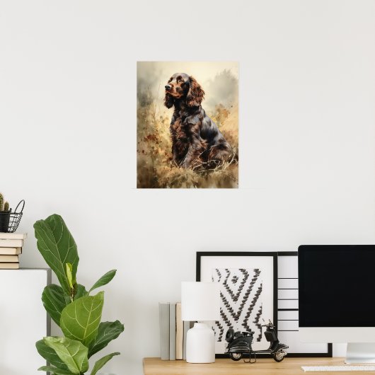 Field Spaniel Dog Art Print Poster (Heimbüro)