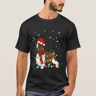 Field Spaniel Hund Weihnachtsmannmütze Weihnachtsh T-Shirt