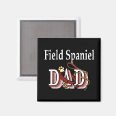 Field Spaniel Papa Magnet (Vorderseite/Rückseite)