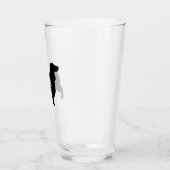 Field Spaniel Silhouette Personalisierte Hundezuch Glas (Links)