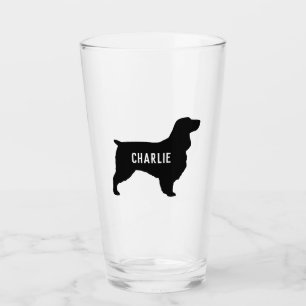 Field Spaniel Silhouette Personalisierte Hundezuch Glas