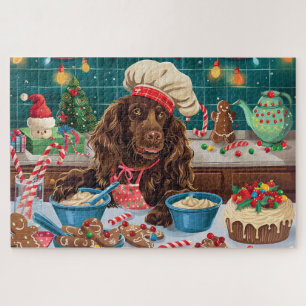 Field Spaniel Weihnachtsbäckerei: Festliches Weihn Puzzle